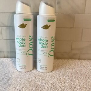 Lot Of Two Dove Whole Body Deodorant Cooling Spray Sage & Lavender Aluminum Free